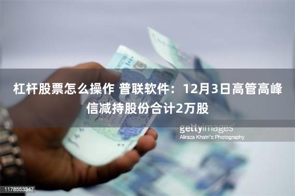 杠杆股票怎么操作 普联软件：12月3日高管高峰信减持股份合计2万股