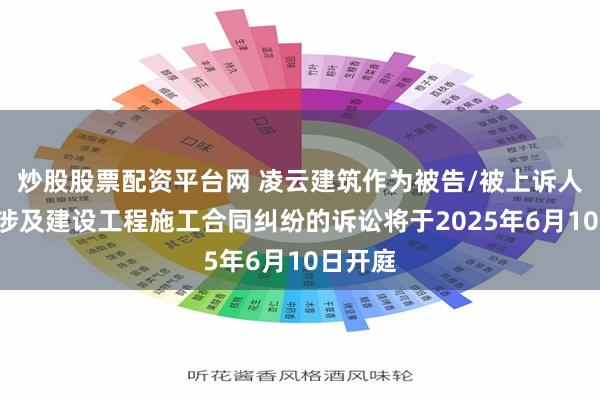 炒股股票配资平台网 凌云建筑作为被告/被上诉人的1起涉及建设工程施工合同纠纷的诉讼将于2025年6月10日开庭