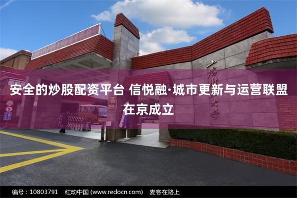 安全的炒股配资平台 信悦融·城市更新与运营联盟在京成立